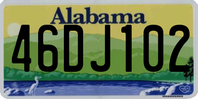 AL license plate 46DJ102