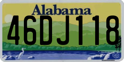 AL license plate 46DJ118