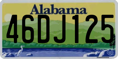AL license plate 46DJ125