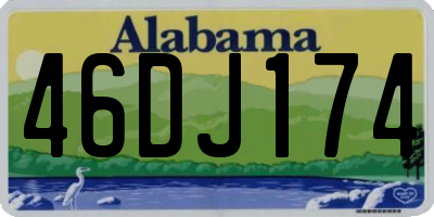 AL license plate 46DJ174