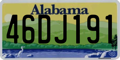 AL license plate 46DJ191