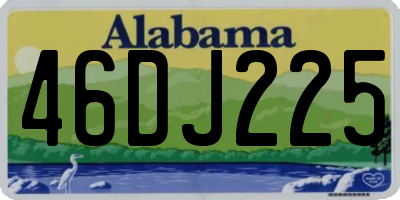 AL license plate 46DJ225
