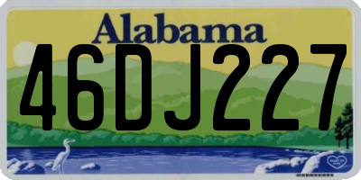 AL license plate 46DJ227