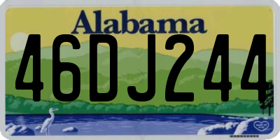 AL license plate 46DJ244