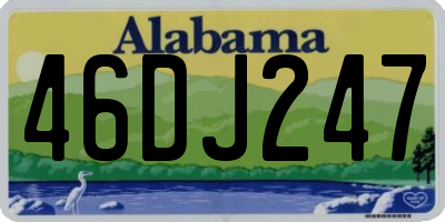 AL license plate 46DJ247