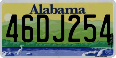 AL license plate 46DJ254