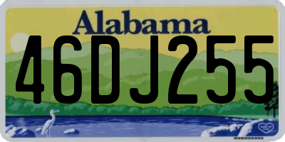 AL license plate 46DJ255