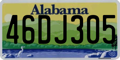 AL license plate 46DJ305