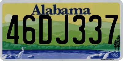 AL license plate 46DJ337