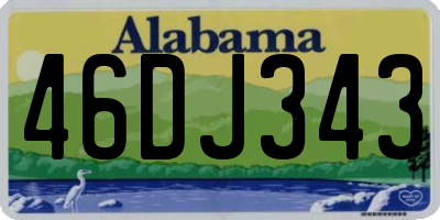 AL license plate 46DJ343