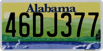 AL license plate 46DJ377