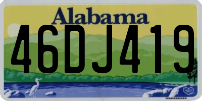 AL license plate 46DJ419