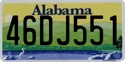 AL license plate 46DJ551