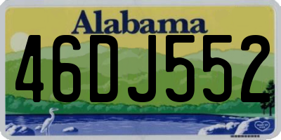 AL license plate 46DJ552