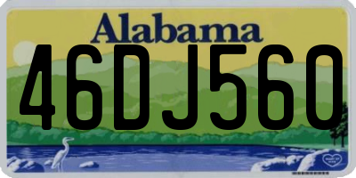 AL license plate 46DJ560
