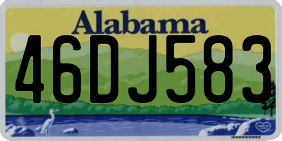 AL license plate 46DJ583