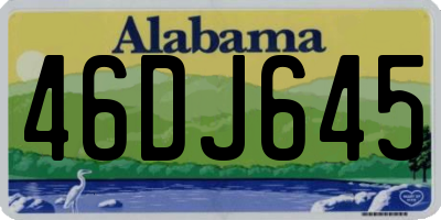 AL license plate 46DJ645