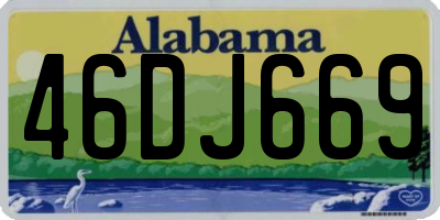 AL license plate 46DJ669