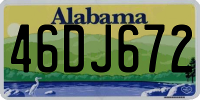 AL license plate 46DJ672