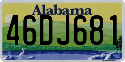 AL license plate 46DJ681
