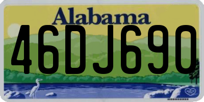 AL license plate 46DJ690