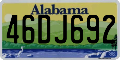 AL license plate 46DJ692