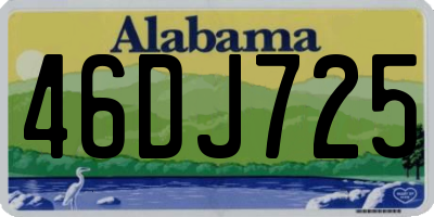 AL license plate 46DJ725