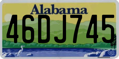 AL license plate 46DJ745