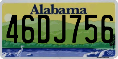 AL license plate 46DJ756