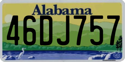 AL license plate 46DJ757