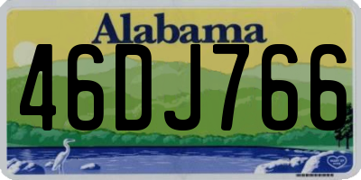 AL license plate 46DJ766
