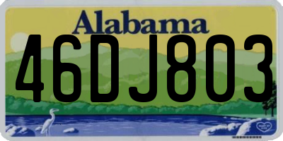 AL license plate 46DJ803