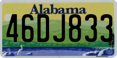 AL license plate 46DJ833