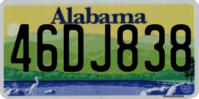 AL license plate 46DJ838