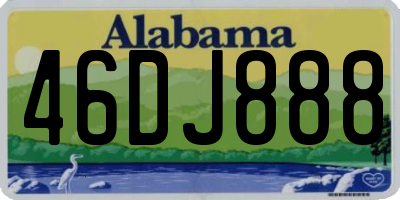 AL license plate 46DJ888