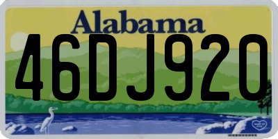 AL license plate 46DJ920