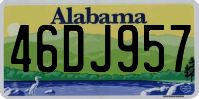 AL license plate 46DJ957