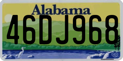 AL license plate 46DJ968