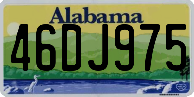 AL license plate 46DJ975