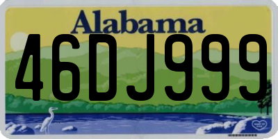 AL license plate 46DJ999