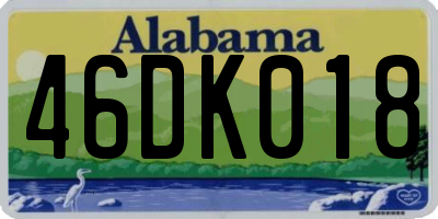 AL license plate 46DK018