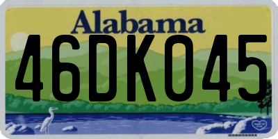 AL license plate 46DK045