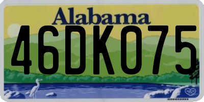 AL license plate 46DK075