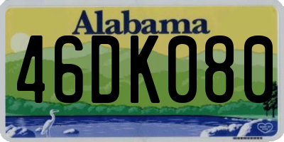 AL license plate 46DK080