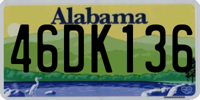 AL license plate 46DK136
