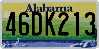 AL license plate 46DK213