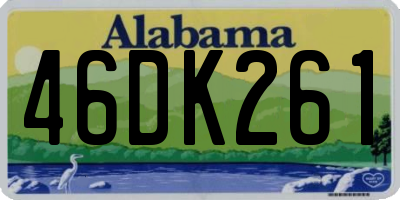 AL license plate 46DK261