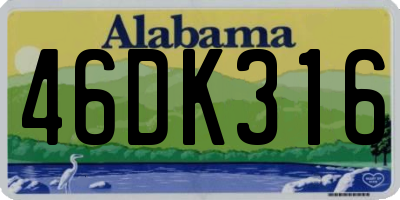 AL license plate 46DK316