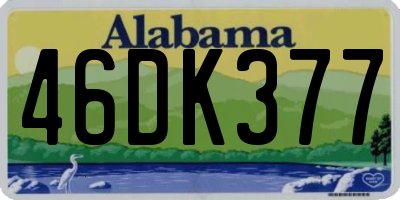 AL license plate 46DK377