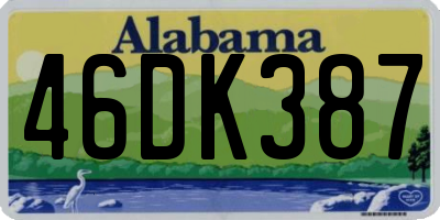 AL license plate 46DK387